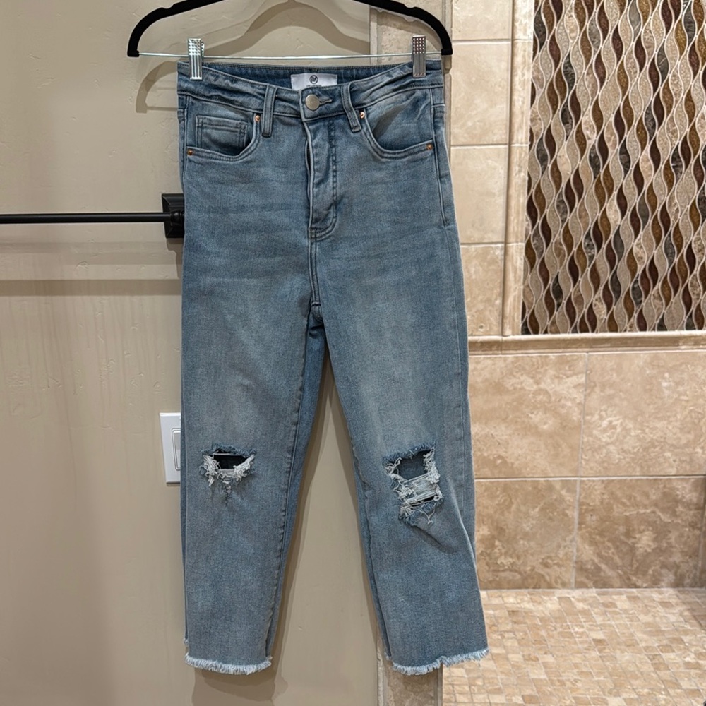 Classic Blue Distressed Women's Jeans